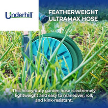 Underhill Featherweight UltraMax Heavy-Duty Garden Hose for Turf Managers, Lightweight, 1200 PSI BP, 300 PSI WP, H75-125FW 3/4 Inch x 125 ft Green