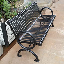 DorkTees Outdoor Patio Bench Outdoor Simple Leisure Bench Furniture Metal Nordic Courtyard Balcony Double with Backrest(1.2m)