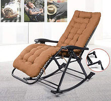 KLNBV Garden rocking chair Folding beach chair Height-adjustable garden chair Adjustable rocking chair Rocking chair with cushions for The beach, patio, terrace