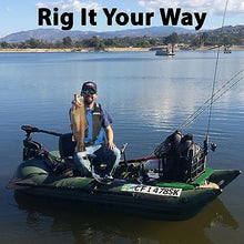 Sea Eagle 285 Inflatable Frameless Fishing Pontoon Boat Pro Package Green