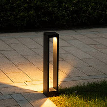 KADELONG IP54 Waterproof Yard Lamps Modern Outdoor Villa Garden Lamps 1, Outside Floor Mount Lawn Lights Landscape Porch Patio External LED Path Lights Black H23.64in,Chandelier Lighting, jq-842