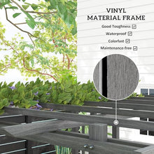 Outsunny 9' x 9' Vinyl Pergola Dark Gray