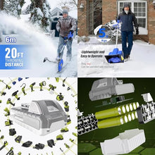 Eastnmythet Electric Snow Blower, Cordless Snow Blower Battery Powered, Hand-Pushed Snow Thrower Shovel for Driveway, Patio, and Playground,2 Battery