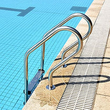 2 Step Pool Ladder 304 Stainless Steel Swimming Pool Handrail for Indoor and Outdoor 0.6-0.9m Pool 250LBS Load Capacity/Silver / 1.2mm (Silver 1mm)