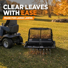 48" Tow-Behind Combo Lawn Sweeper with Dethatcher and Hamper