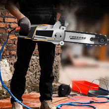 Electric Concrete Chain Saw,Wet Water Supply Dust Removal,Handheld Brushless Chainsaw,Concrete Cutting Chain Saw,Electric Diamond Chain Wall Cutter,for Slotted Rebar,Marble,Bricks 48cm