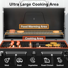 Muhub Charcoal BBQ Grill, with 2 Adjustable Coal Trays,5-level temperature control &Foldable Side Tables,794 sq in Cooking Area& Cool- touch metal Handles, Lockable Wheels,Black