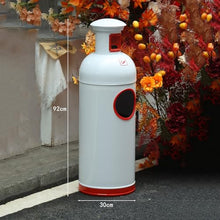 Hhaoran-9863 Ashtray Trash Can Creative Ashtray Cigarette Butt Trash Can Commercial Milk Tea Shop Coffee Shop Snack Shop Gym Round Storage Bucket Standing Ashtray Outdoor for Patio (Color : B)