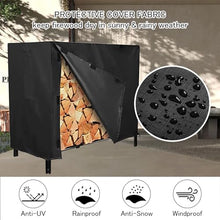 bleslin Outdoor Firewood Rack with Waterproof Cover, Vent, and Handle - Firewood Storage Shelf for Patio, Backyard, Balcony(248 * 35 * 122cm)
