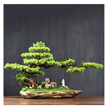 YXIANG56Q Fake Plants Simulation Bonsai Welcome Pine Ornaments Office Living Room Porch Decoration Crafts Opening Gift Plant Bonsai Tree(J)