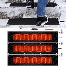 XYWGBMS Snow Melting mats Outdoor Sidewalk, Snow Melting mats Outdoor, Non Slip Stair Treads, Electric Heating Snow Removal, for Winter Snow Removal,3 Pcs-30x60cm/12x24in