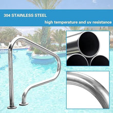 MSHOSAC Pool Grab Rail for Safety, Stainless Steel Handrail for Indoor/Outdoor Use, Easy Install Pool Accessory for Seniors & Kids