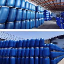 DIROVO Rain Barrels Blue Storage Barrel Multifunction Plastic Water Container Drum Keg,Large Open Top,High Food Grade with Lid and Latch Ring for Shipping(200L)