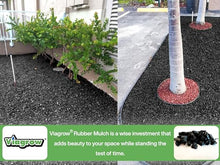 Viagrow Black Rubber Mulch for Playgrounds and Landscapes 75 cu. ft.