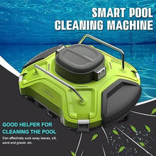 KANGJIEM Cordless Robotic Pool Cleaner, Automatic Pool Vacuum Up to 90 Mins Pool Vacuum for Above Ground/Inground Pool, Powerful Suction, Cleaning for Flat Pools Up to 550 Sq.Ft