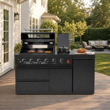 65" Modular Outdoor Kitchen Island,4-Burner 72,000 BTU Stainless Steel Propane Grill with Side Burner,Infrared Burner,Storage Cabinets,and Granite Countertop.Gas Grill for Backyard & Patio BBQ.