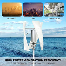 CHRISK 24v,Wind Turbine Generator Kit 8000W Portable Vertical Helix Wind Power Turbine Generator Kit 3 Blade Wind Generator Kit