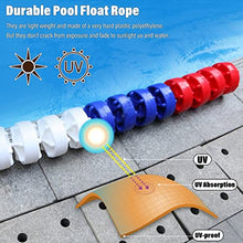 Pool Rope Floats to Divide Pool, 3 6 10 15 19 20 33 Ft In Above Ground Pool Safety Rope with Buoys Bright Red White Blue Yellow, Watershed Float Kit with Nylon Rope/cord(Yellow blue red,9m (29.5ft))