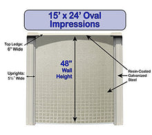 Wilbar 15x24 Oval Impressions Above-Ground Swimming Pool Blue