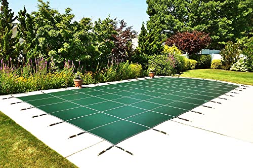 Loop-Loc Rectangle Safety Pool Cover Green