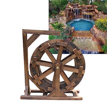 Water Wheel Fountain,Wheel Waterfall Wooden Outdoor Wheels Fountain,Vintage Rustic Ornamental Pond,Feng Shui Wheels Fountain Yard Decorative Outdoors, for Bird Bath, Fish Tank,Yard (Size : Diameter 9