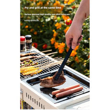 EKSMA Portable Charcoal Grills Storage Rack Foldable Extra Large Stainless Steel Kabob Grill for Outdoor Cooking Picnic Camping(Red,with Storage Board)