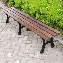 ERoomQ Outdoor GThe Bench,Patio Seating Benches, 2 Seater Outside Park Iron Bench Seat, Weather Proof Porch Path Chair, Slatted Seat with Cast Iron Frame