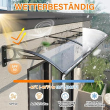 Patio Awning 120x360cm Large Outdoor Canopy, Durable Polycarbonate & Aluminum Rain Shield Window Cover, Compact A4 Size Weather Resistant Protection for Patios & Decks