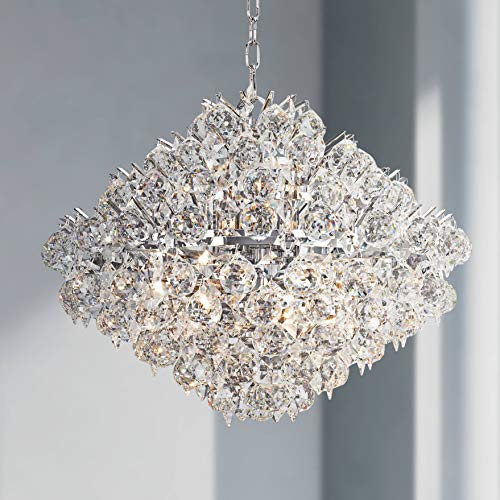 Vienna Full Spectrum Essa Chrome Pendant Chandelier 20" Wide Silver