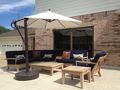 WholesaleTeak Outdoor Fabric Cushions (Seat & Back) for Atnas 7pc Sectional Sofa Set: 2 Sofas, Corner Pc, Lounge Arm & Armless Chair - Cushions only #WHSSSAT1CS