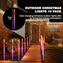 Curoee Christmas LightShow Set, 66ft Permanent Outdoor Lights, Smart Curtain Lights, LED Firework Light, Pathway Light App Control & Music Sync for Party Wedding Christmas Decorations Gifts