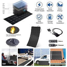 CURIND 800W 18V Flexible Solar Panel,(4 Pieces of 200W) High Efficiency Monocrystalline Solar Panels Generates Kit, for Home, Camping, Boat, Caravan,30A