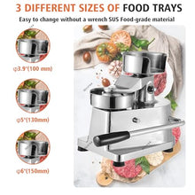 Nicvrea Burger Maker Machine,Commercial Hamburger Press Patty Maker, 100mm/130mm/150mm Stainless Steel Heavy Duty Grill Burger Press Patty Meat Tool with 500 Pcs Patty Papers 3size