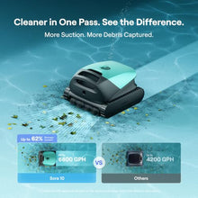 Beatbot Sora 10 Cordless Pool Vacuum Robot for Inground & Above Ground Pools, 6800 GPH Suction, Floor/Wall/Waterline/Shallow Area Cleaning, Waterline Parking, Cyan Green