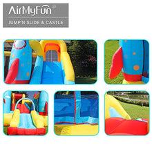 AirMyFun Inflatable Rocket Theme Bounce House Blue