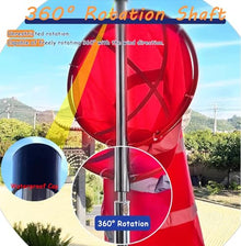 Airport Spinners Windsock Pole Kit, Wind Direction Measurement Sock Bag Outdoor, Reflective Winds Indicator Flags for Dock, Helipads, Farm(2.6 m pole)