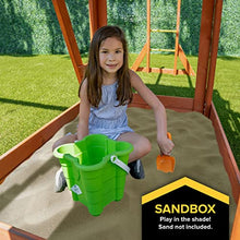 Sportspower Sherwood Wood Swing Set with Swings & Slide Green