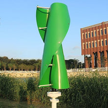 IMOYBBR Wind Turbine Generator, 5kw Wind Turbine Kit Hybrid Mppt Charge Controller 12v 24v 48v Off Grid Wind Power Generator Low Start Wind Speed Permanent Magnet Generator Green Green 48V