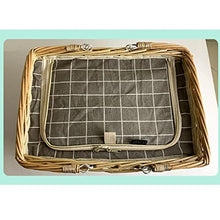 Storage Basket,Wicker Picnic Insulated Hamper,Shopping with Handle Harvest Vegetable Or Fruit, Wine Gathering Wedding Gift Baskets