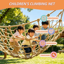 Natural Jute Hemp Rope Net, Heavy Duty Climbing Safety Net for Kids, Multi-Use Outdoor Protection Rope Netting for Playground Balcony Railings Stairs Fence Gar(Size:1M×9M(3.3FT×29.5FT),Color:Jute)