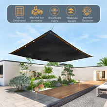 AHWEKR 90% Shading Rate 25ft x 44ft Black Shade Cloth,UV Resistant Durable Mesh Tarp with Grommets&Reinforced Edges, Shade Net Using for Plants Cover, Greenhouse, Dog Kennel, Patio, Chicken House