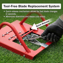 Walk-Behind Turf Trimmer for Artificial Grass with Direction Marking,Adjustable Cutting Width,Replaceable Blades