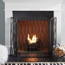 Fireplace Screen European Style Fireplace Screen, Metal Railing, Fireplace Divider with Mesh Cover, Decorative Iron Fence, Black Fireplace Screen