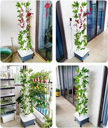 FLTRGO Hydroponics Growing System,Indoor herb Garden,hydroponic Growing Kits & Systems,Vegetables hydroponic Grow kit,with Hydrating Pump, Adapter, Net Pots.
