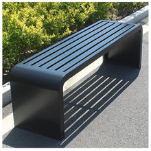 ARMERI Outdoor Garden Benches, Sunbathing, Park Bench, Patio, Pool, Lawn, Outdoor Furniture, Backless Metal Bench, Patio Park Bench for Outdoor Beach,Black,150x40x45cm