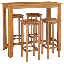 vidaXL 5 Piece Patio Bar Set Solid Wood Acacia