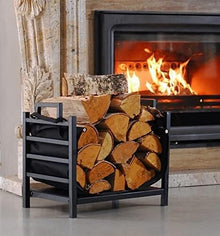 WXPWAMZ Outdoor Firewood Rack With Tote Bag, Heavy Duty Steel Tubular Lumber Storage For Fireplace, Fire Pit & Garden
