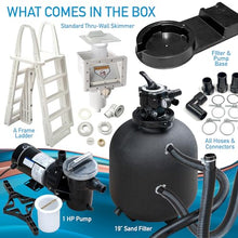 Hollowell Industries - Manufacturers of Doughboy Pools, 21 Foot x 52 Inch Steel Wall Pool Kit - Above Ground Pool with Liner, Sand Filter, Pump, and Skimmer - Made in USA