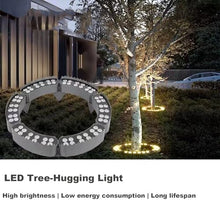Landscape Lights - Outdoor Tree Hugging Lights, Circular LED Palm Tree Shaped Ring Light, IP65 Waterproof Outdoor Garden Colorful Tree Lighting, Garden Courtyard Spotlight(White Light,84W(110-240V))