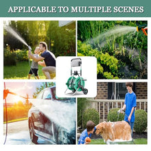 MDYHY Retractable Garden Hose Reel with Wall Mount, Large Rollers for Easy Watering and Storage